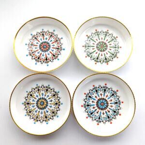Vintage Royal Worcester Bone China Hand Painted Ornate England G676 Coasters